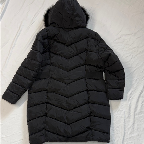 Calvin Klein Mid Length Quilted Puffer Hooded Women’s Jacket R13 - Picture 2 of 7